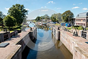 Sluice in the province of Friesland