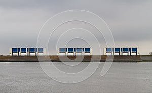 Sluices in the dikes of the Dutch Waddesea photo