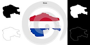 Sluis outline map