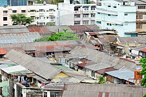 Slum area in Thailand