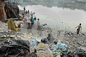 Slum dwellers of Kolkata-India