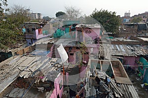 Slum in New Delhi