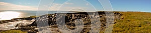 Panorama of melting permafrost photo