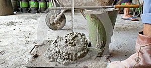 slump concrete mixed for building