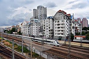 Slums and train