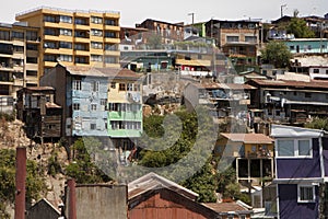 Slums in Valparaiso photo
