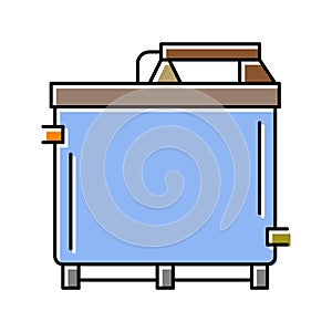 slurry tanks sulfide copper ore color icon vector illustration