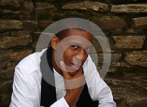 Sly looking African American Male photo