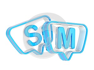 SM composition made of text bubbles