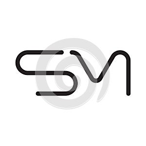 sm initial letter vector logo icon photo