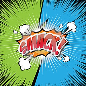 Smack! Comic Speech Bubble, Cartoon.