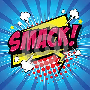 Smack! Comic Speech Bubble. Vector Eps 10.