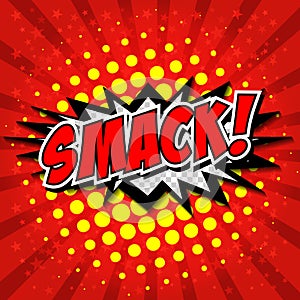Smack! Comic Speech Bubble, Cartoon.
