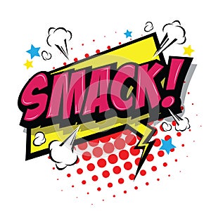 Smack! Comic Speech Bubble. Vector Eps 10.