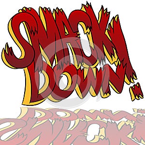 Smack Down Comic Sound Effect Text