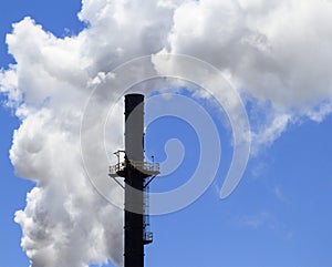 Smake stack at refinery