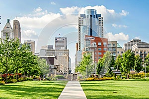 Smale Riverfront Park in Cincinnati, Ohio next to the John A Roe