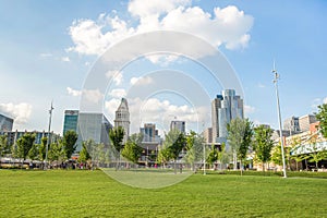 Smale Riverfront Park in Cincinnati, Ohio next to the John A Roe