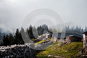 Small abandoned town