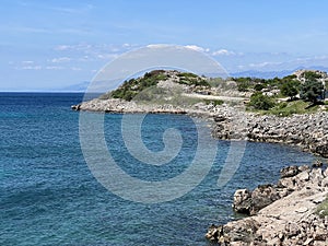 A small Adriatic cove of Jablanova in the Kvarner Bay and not far from the town of Senj - Croatia