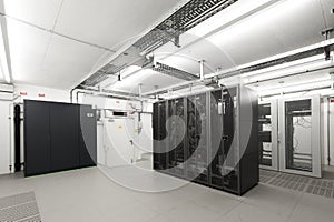Small air-conditioned computer server room photo