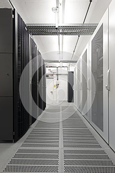 Small air-conditioned computer server room