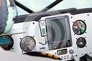 Small Aircraft Cockpit Navigation Gauges and Equipment