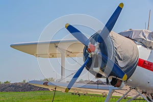 Small aircraft on private airport