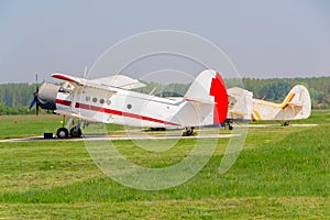 Small aircraft on private airport