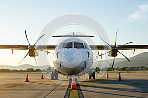 Small Airplane or Aeroplane Parked at Airport