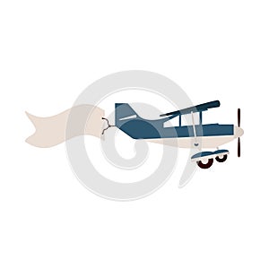 Small airplane with banner