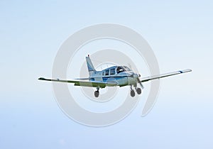 Small airplane flying
