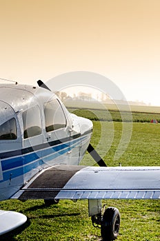 Small airplane on ground