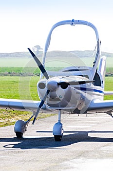 Small airplane on ground