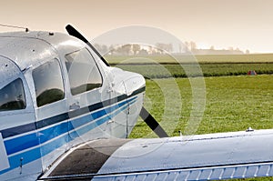 Small airplane on ground