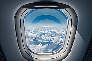 Small Airplane window. Generate Ai