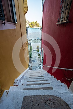 Small alley in Parga, Greece