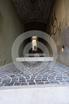 Small alley in Salo on Lake Garda