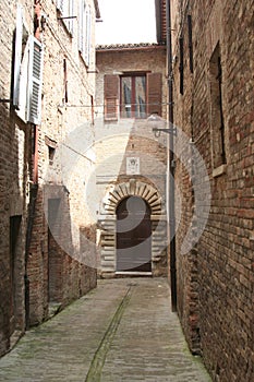 Small alley in Urbino downtown