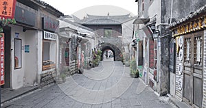 The small alleys of the Dapeng Ancient City.