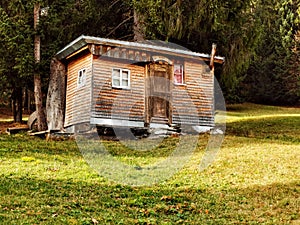 Small alp shack over Amden