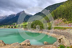 Small alpine lake in Switzerland.