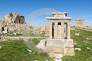 The Small Altar, the Large Altar and the Tower of Claudius, Roman ruins, Faqra, Lebanon photo