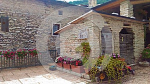 Small ancient stone house in italy