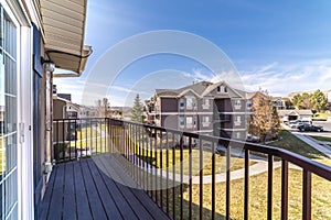 Small apartment complexes from an upstairs balcony