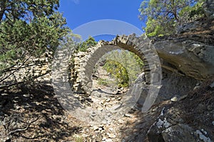 Small aqueduct in the Crimean mountains.