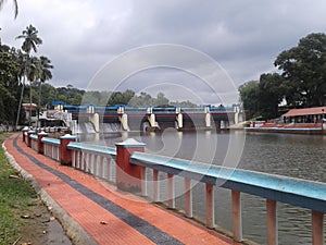 Small Aruvikkara dam shutter in Trivandrum Kerala photo