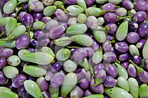 Small aubergines