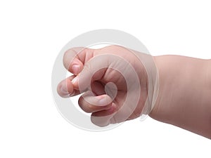 Small baby hand isolated