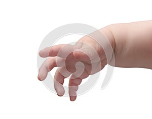 Small baby hand isolated